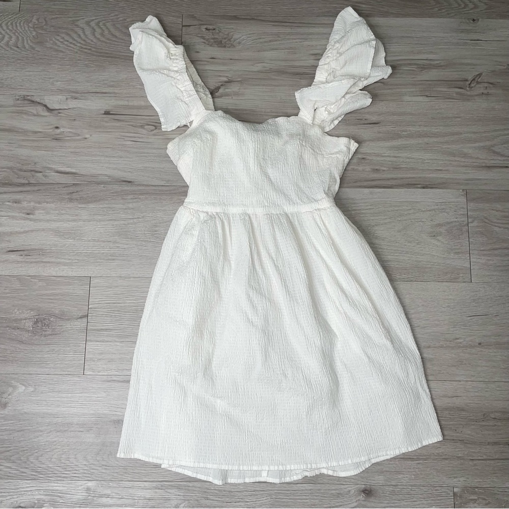Cottagecore Mini Dress M Whimsical Ruffled Coastal Casual Whimsy Fairy Summer